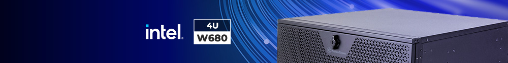 Intel W680 4 U:n telineasennettava työasema